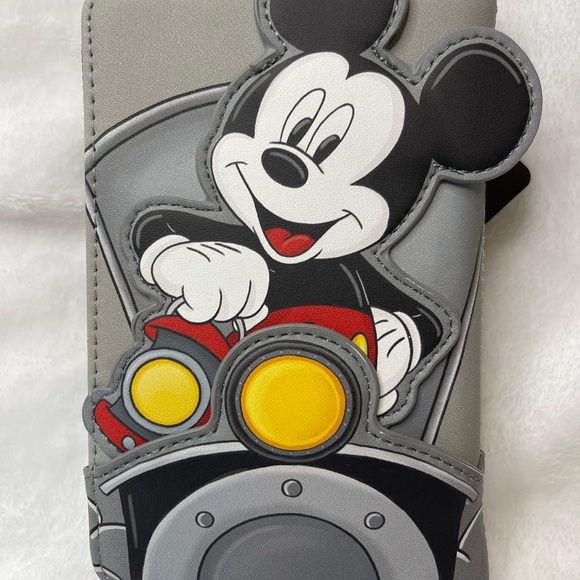 Disney Loungefly Mickey Train Conductor zip around wallet - Picture 2 of 6